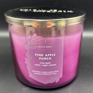 Bath & Body Works Pink Apple Punch 3 Wick Jar 14.5 oz Fruity Melon Sugar Sweet